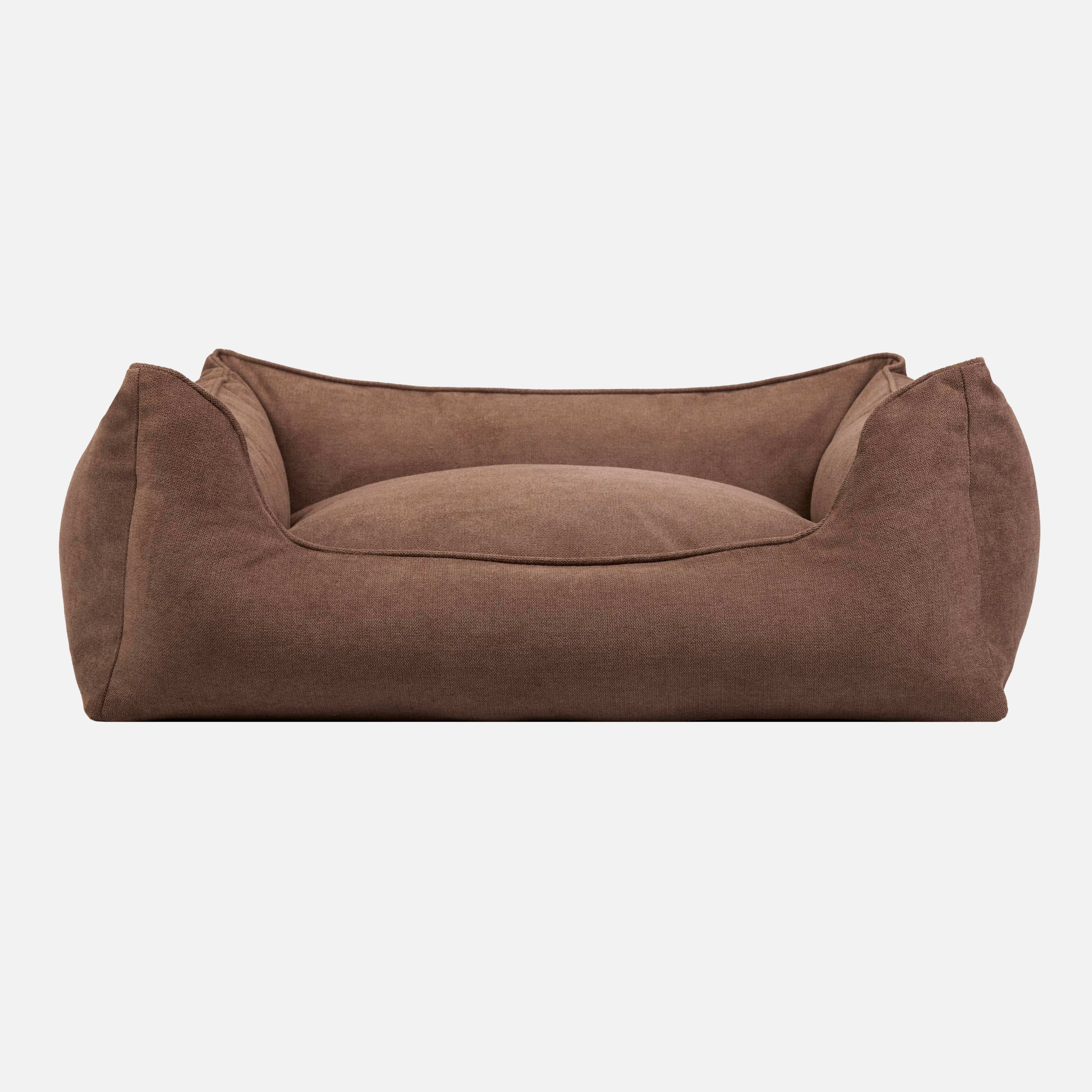 William Walker Orthopädisches Hundebett Plain Wood / S / Kissen (Flocken)