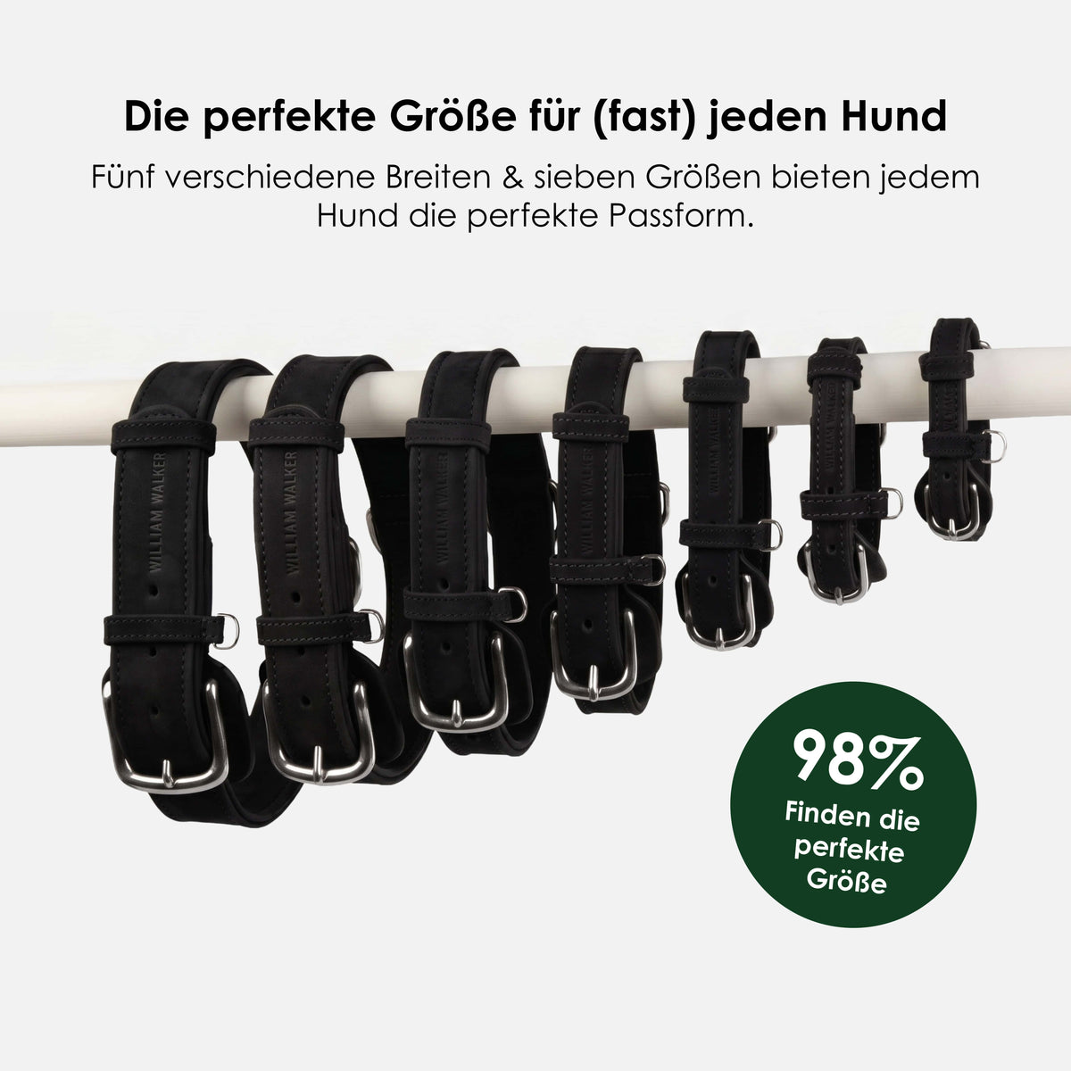 William Walker Hundehalsband aus wasserfestem Nubukleder