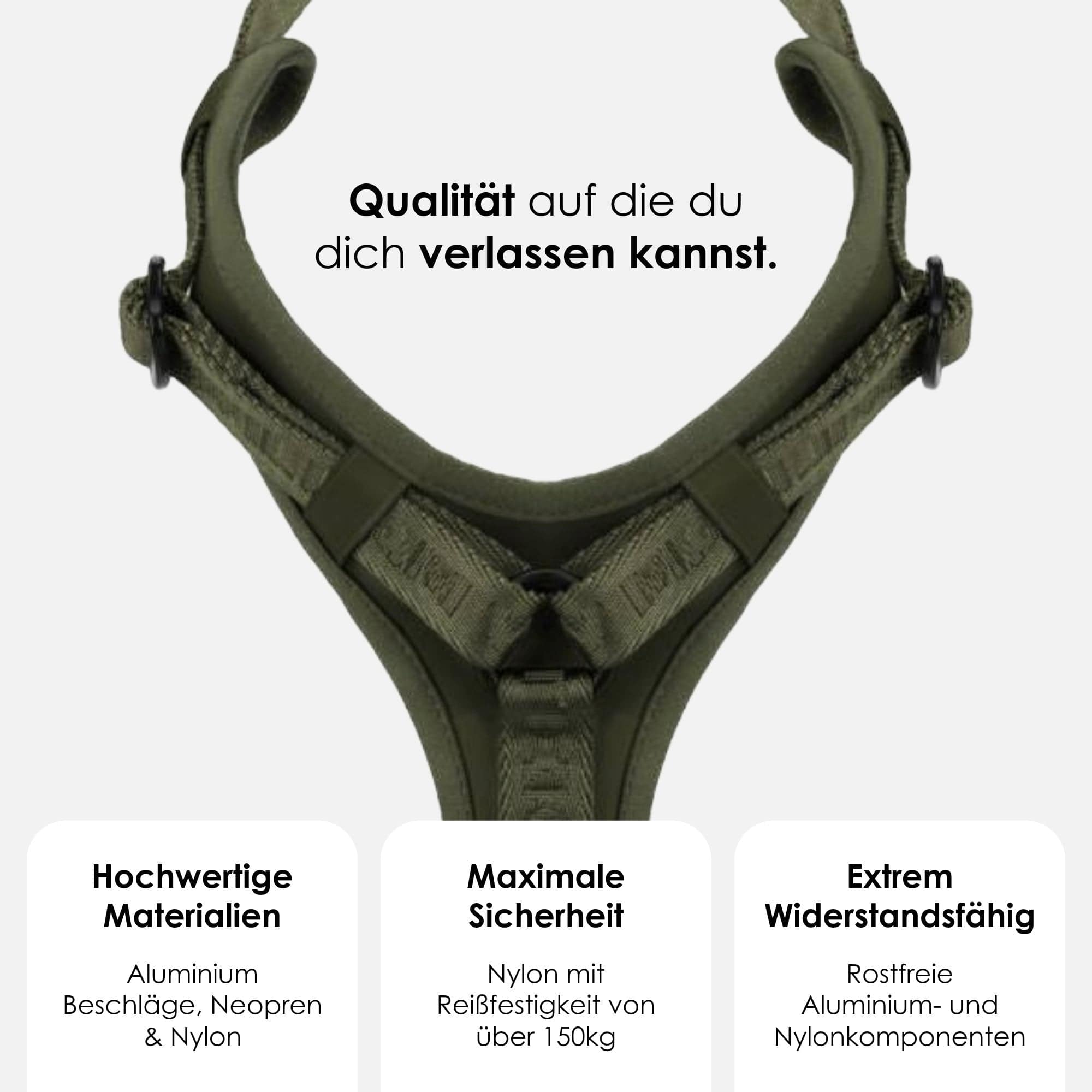 William Walker Hochwertiges Y-Hundegeschirr Forest (grün)