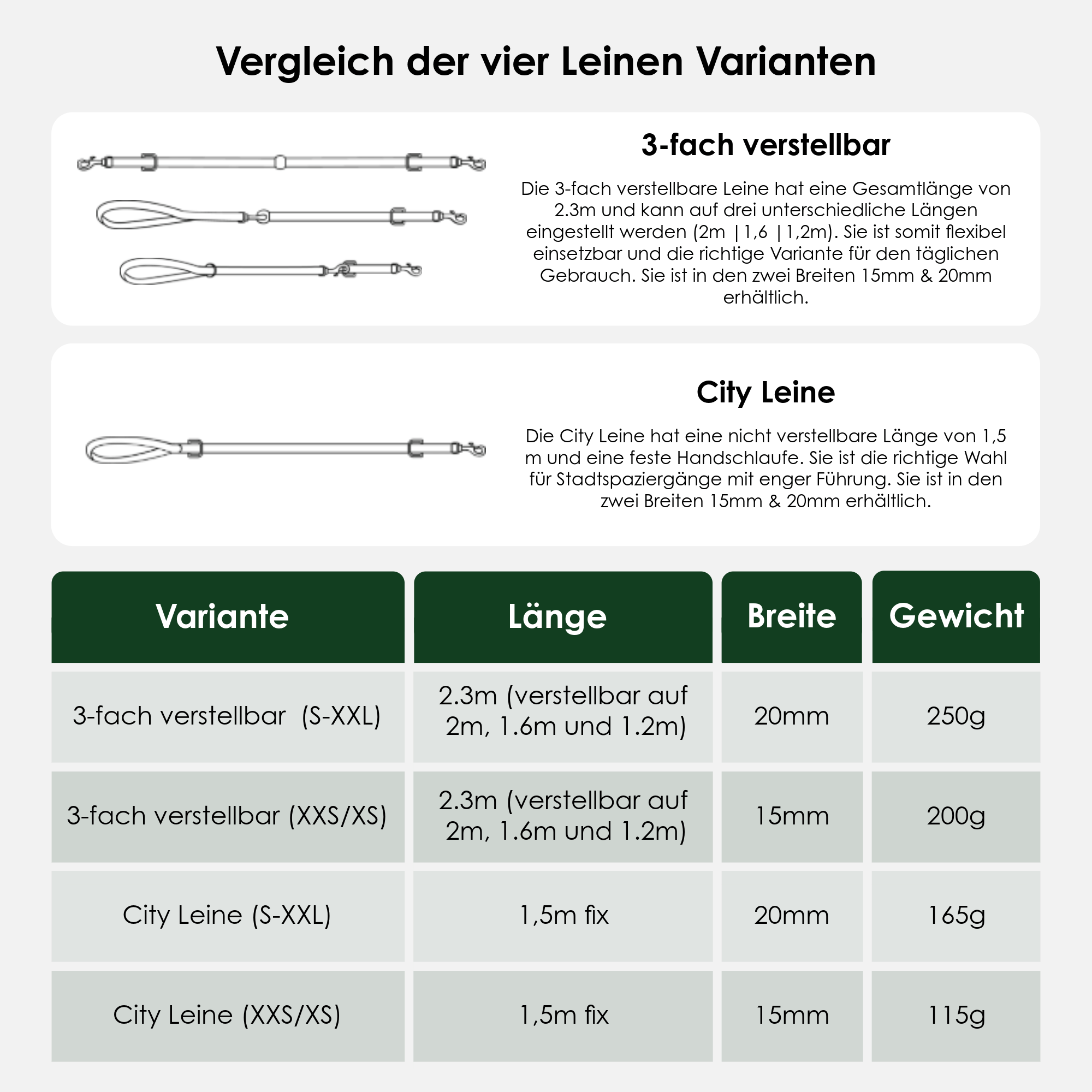 William Walker Hochwertige Leder Hundeleine Noir (Schwarz)