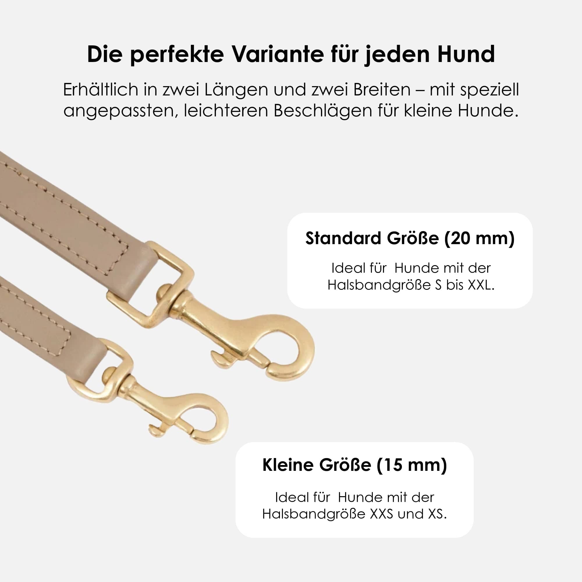 William Walker Hochwertige Leder Hundeleine Sand (Beige)