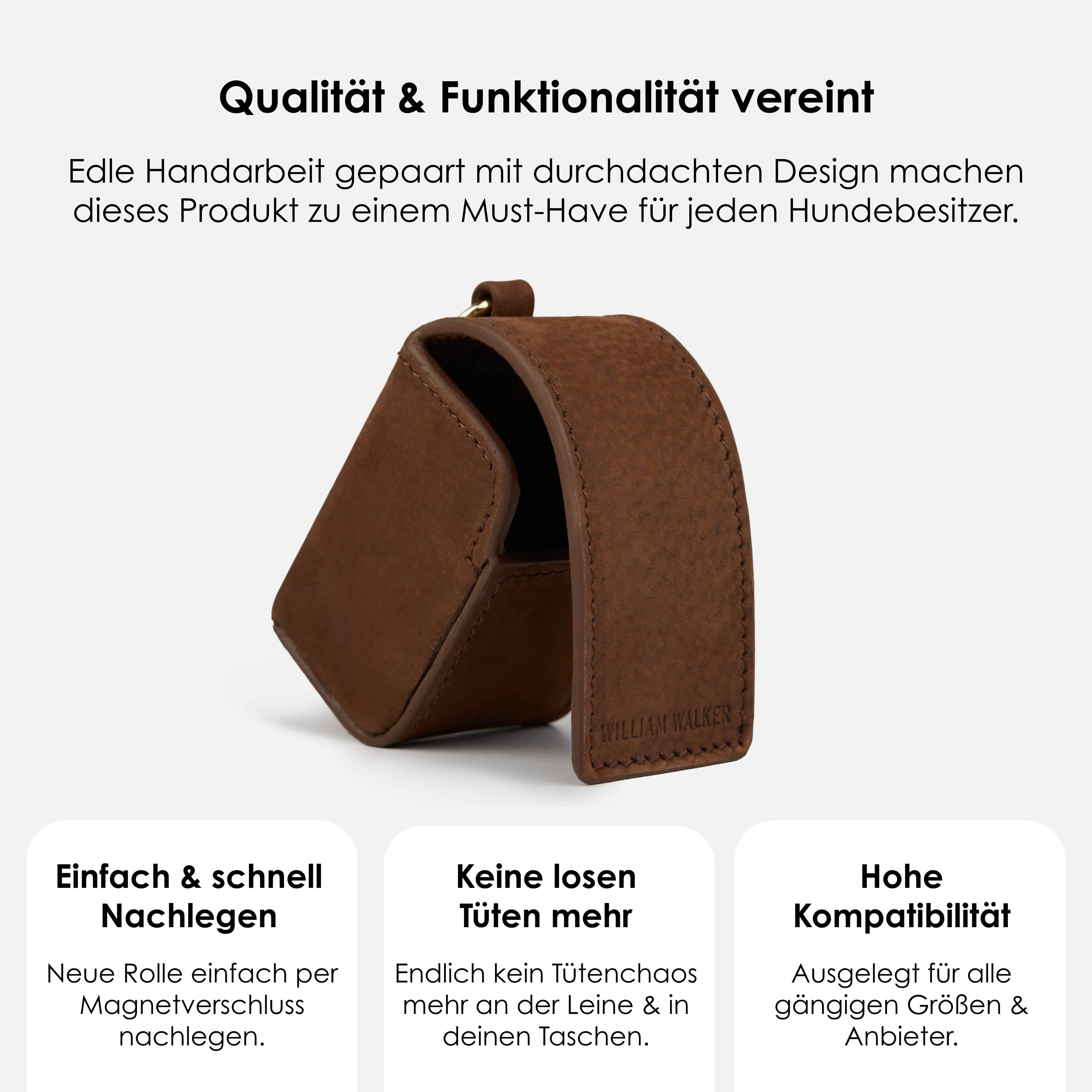 William Walker Kotbeutelspender aus wasserfestem Nubukleder