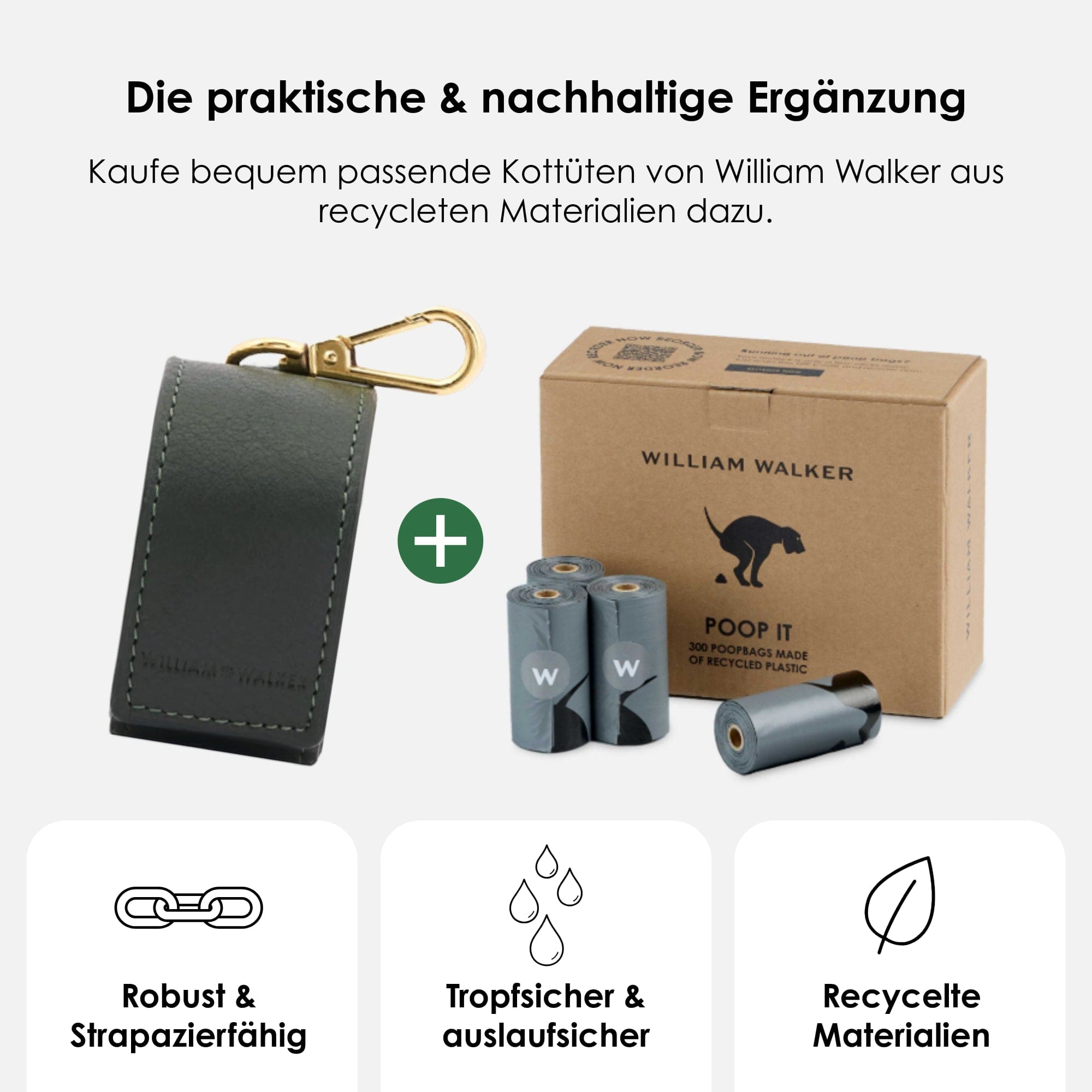 William Walker Kotbeutelspender Dark Moss (Waldgrün)