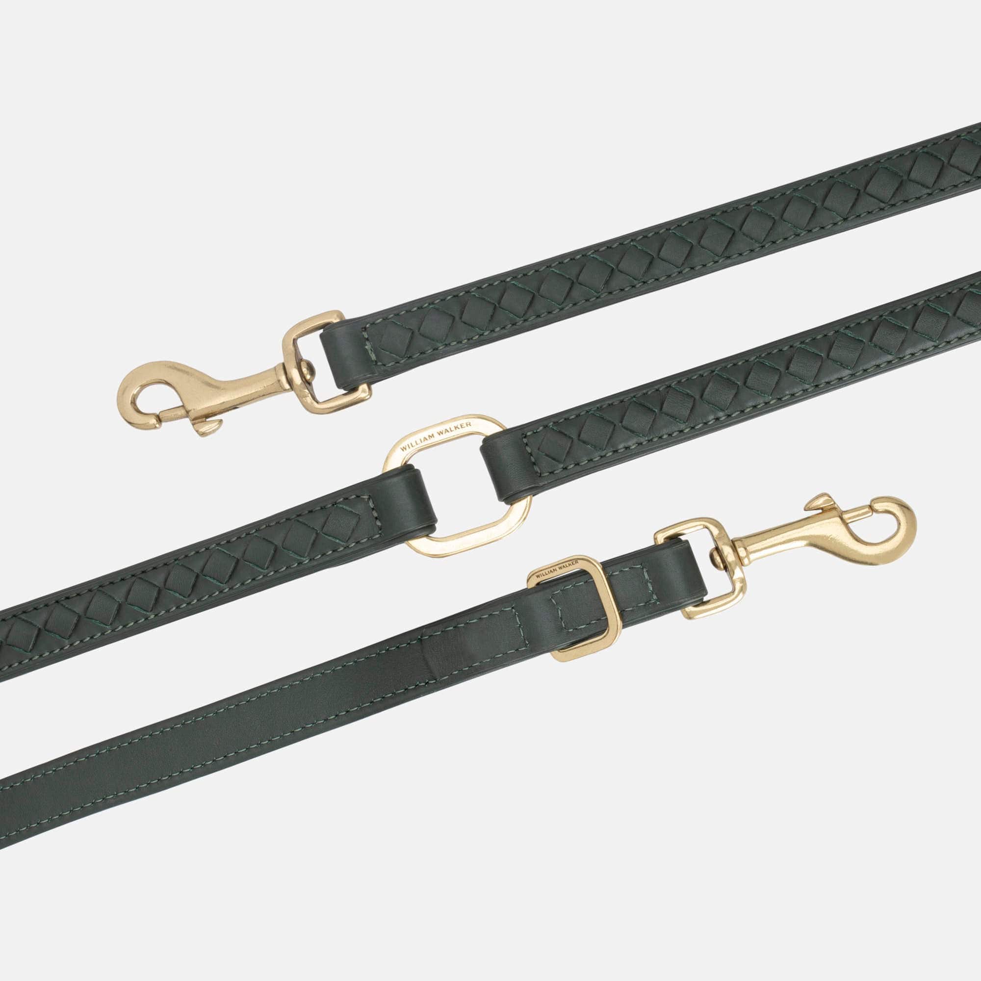 William Walker Hochwertige Leder Hundeleine Prestige Forest (Waldgrün)