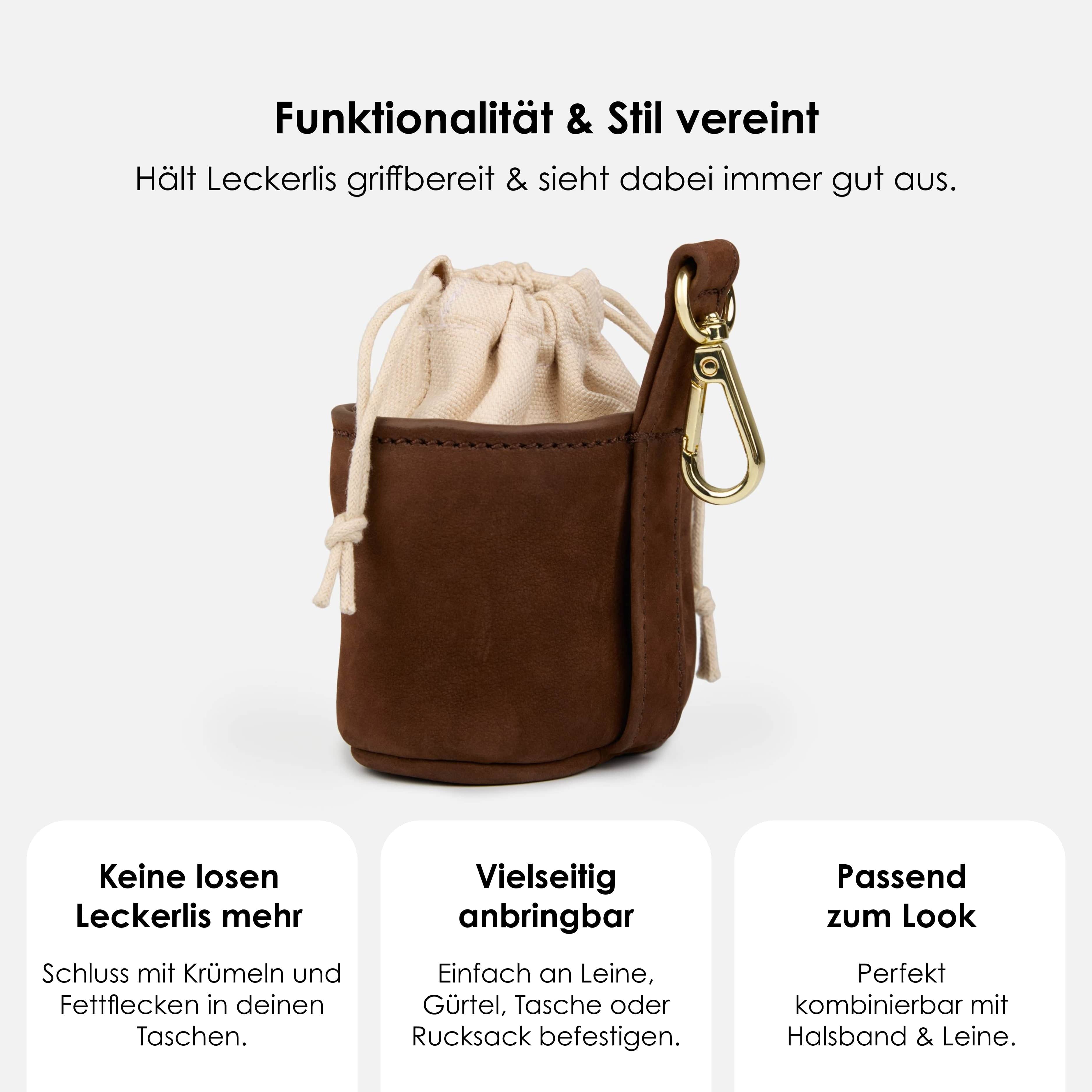 William Walker Leckerlibeutel aus wasserfestem Nubukleder