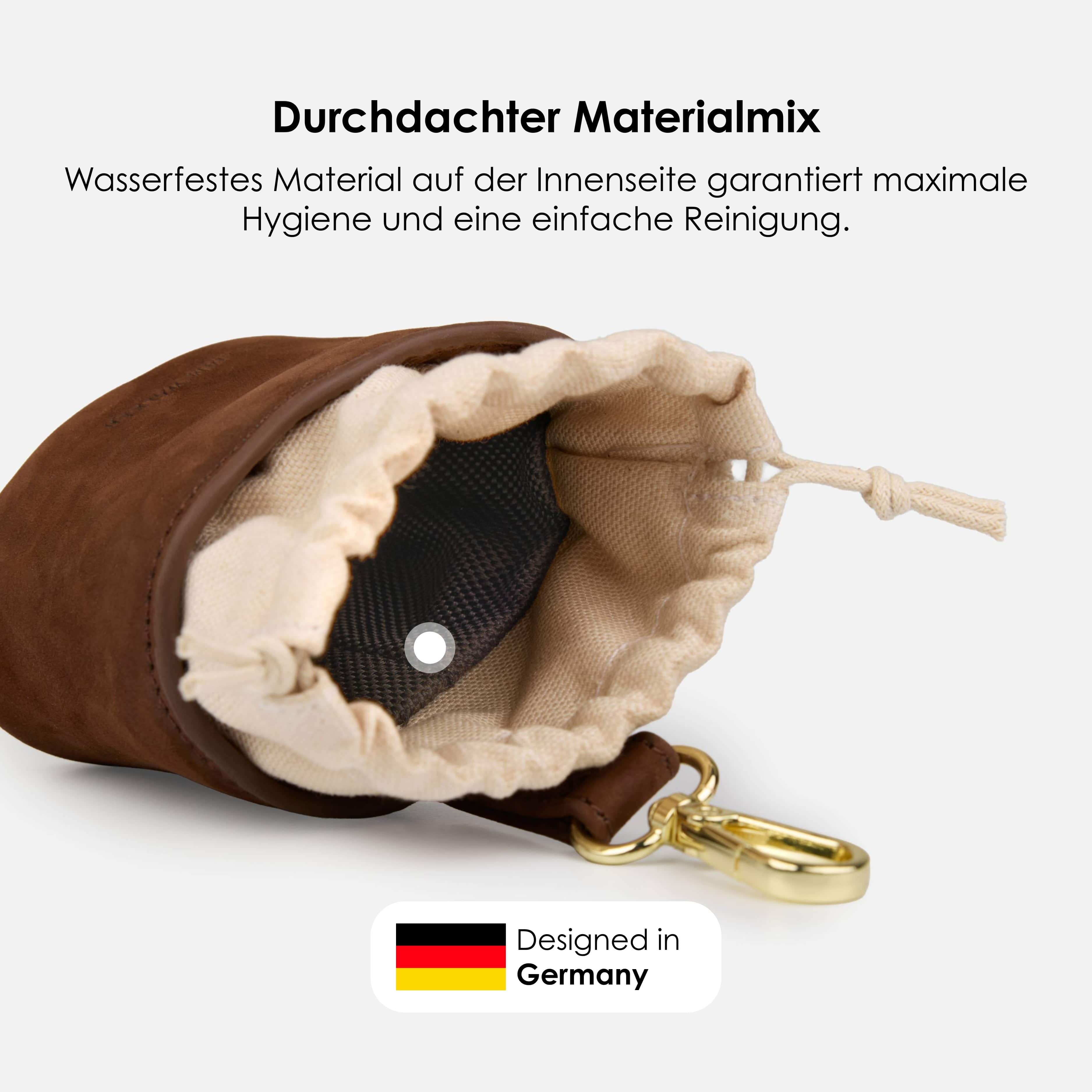 William Walker Leckerlibeutel aus wasserfestem Nubukleder