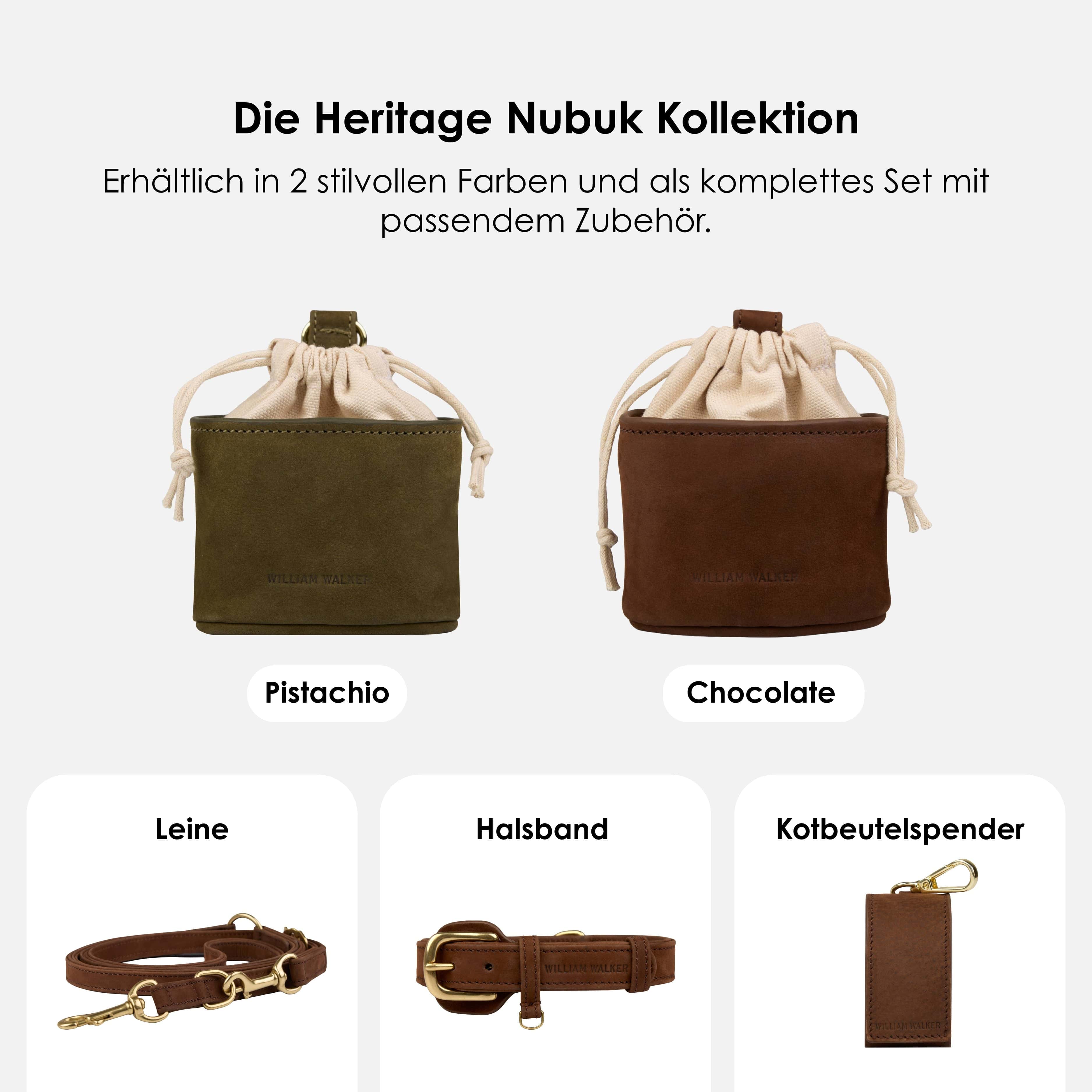 William Walker Leckerlibeutel aus wasserfestem Nubukleder