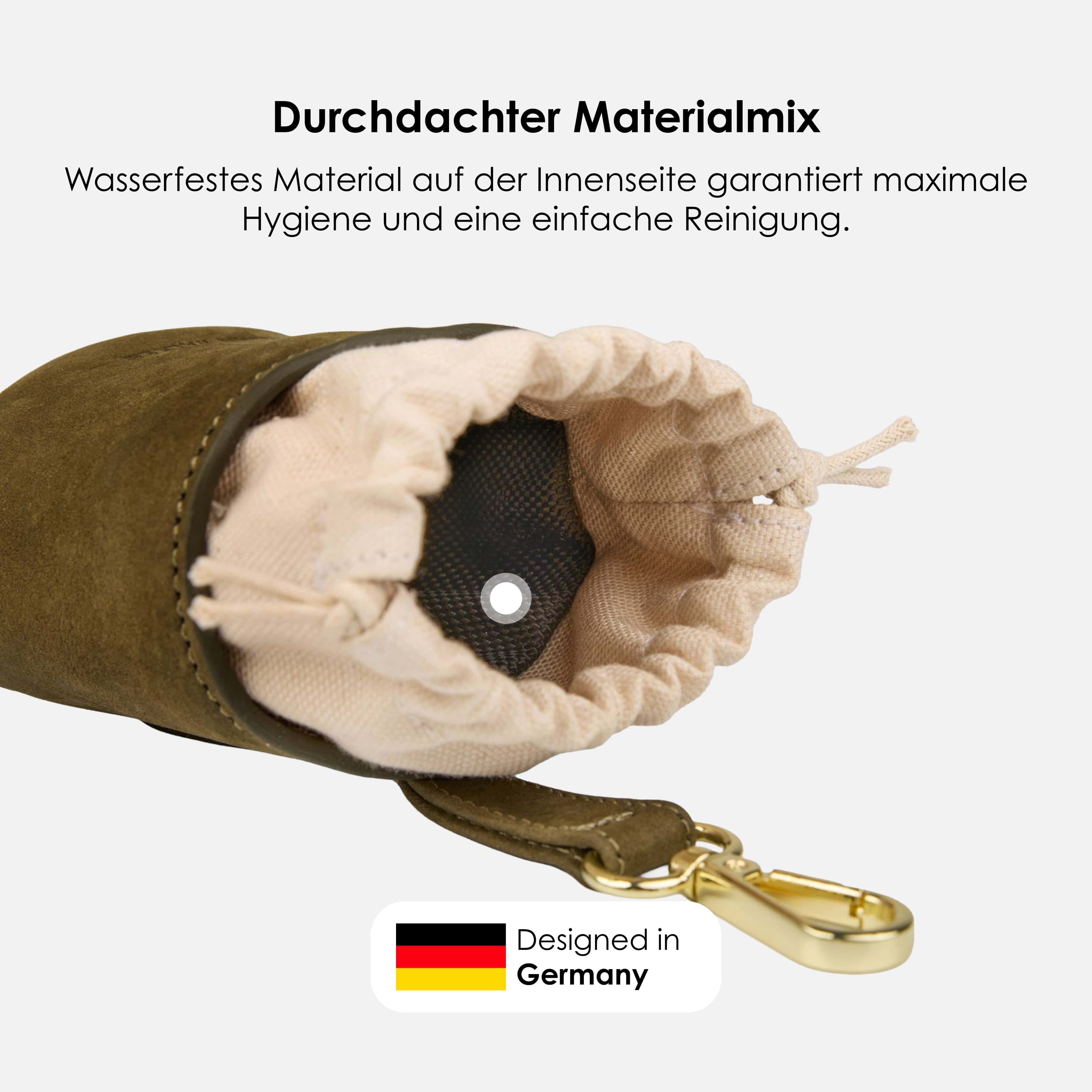 William Walker Leckerlibeutel aus wasserfestem Nubukleder