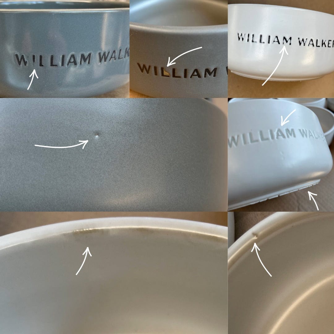 William Walker B-Ware Keramik-Hundenapf Pearl LIMITED (dunkles-Logo)