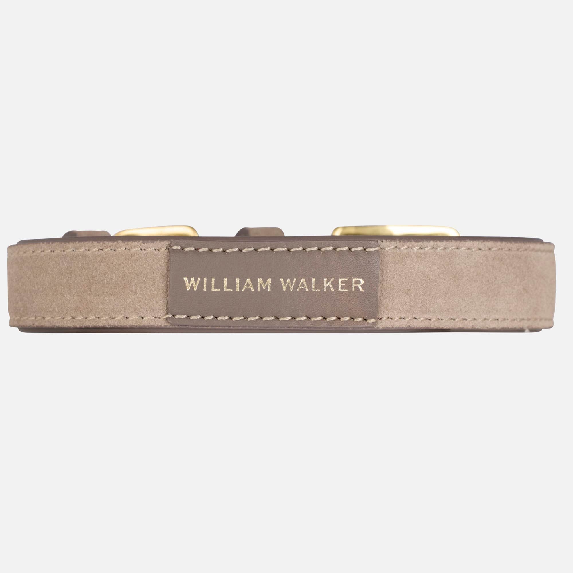 William Walker Wildleder Hundehalsband Pebble (Taupe)