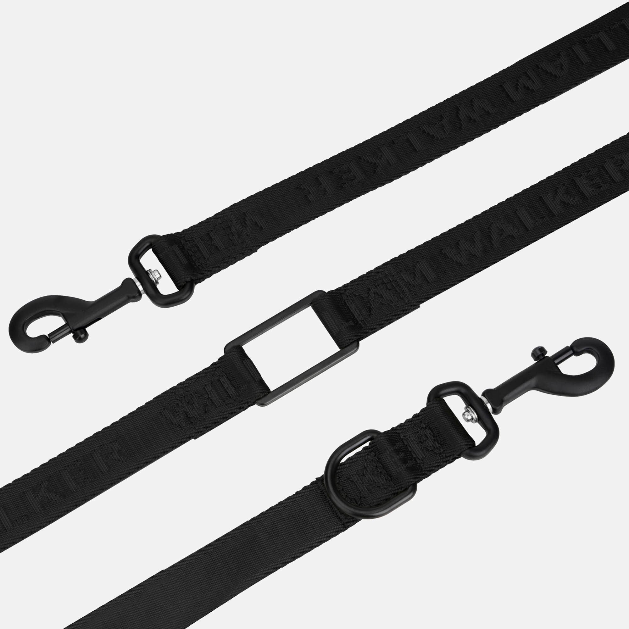 William Walker Jacquard Nylon Hundeleine Nero (schwarz)