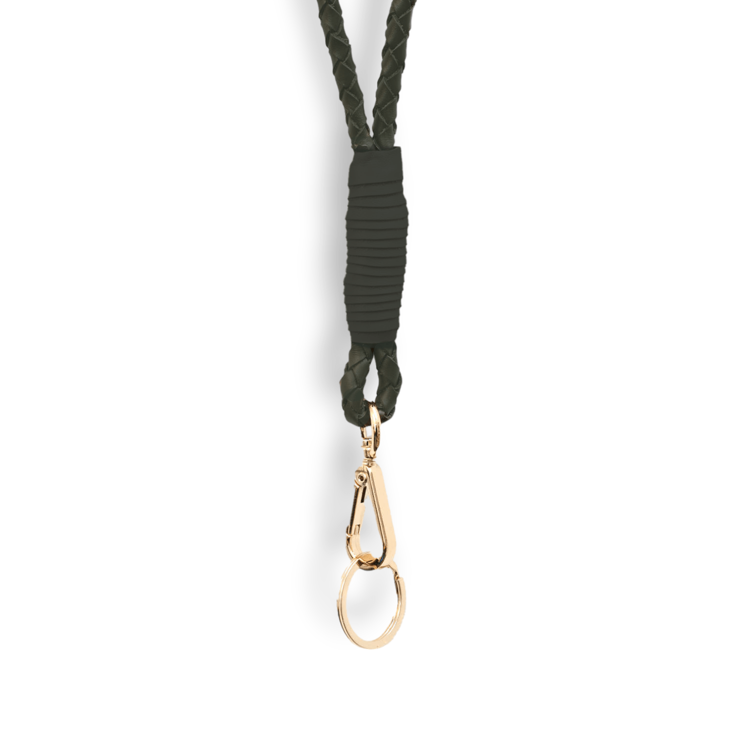 Collar de cuero tipo cadena, verde