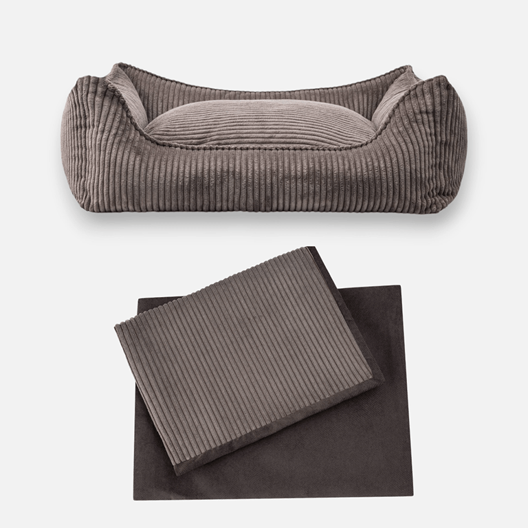 William Walker Orthopädisches Hundebett Cord Truffle Bundle