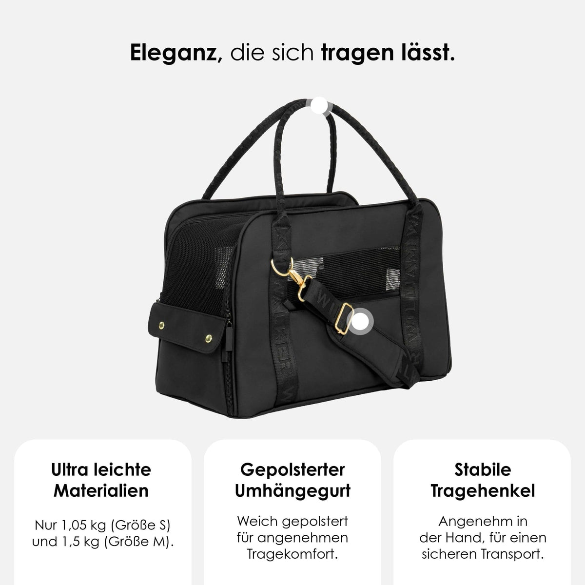 William Walker Sac de transport pour chien pour avion Cloud Summit S / Schwarz
