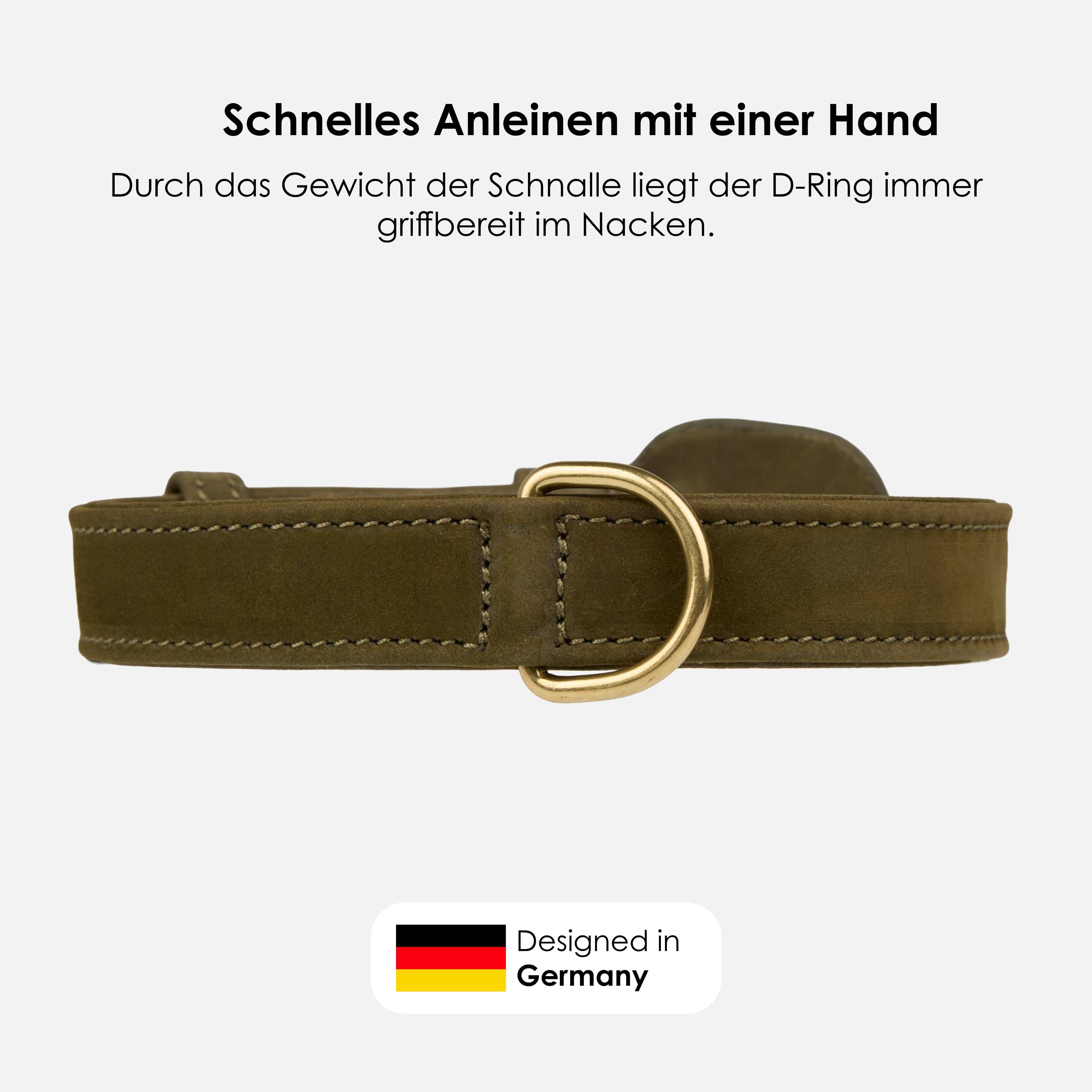 William Walker Hundehalsband aus wasserfestem Nubukleder