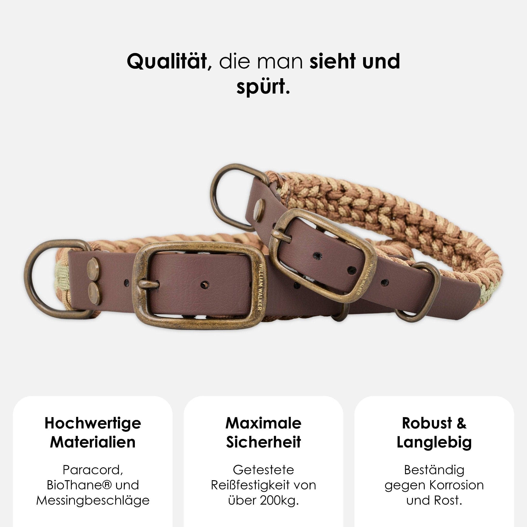 William Walker Paracord BioThane®  Hundehalsband Shire // Limited