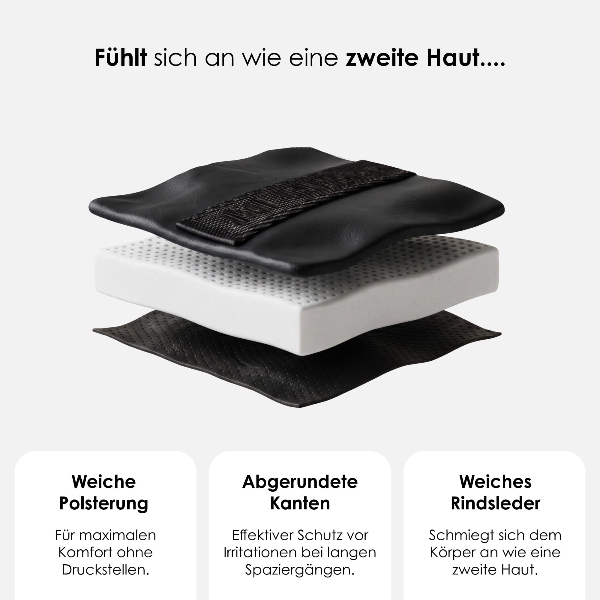 William Walker Hochwertiges Leder Y-Hundegeschirr Plain