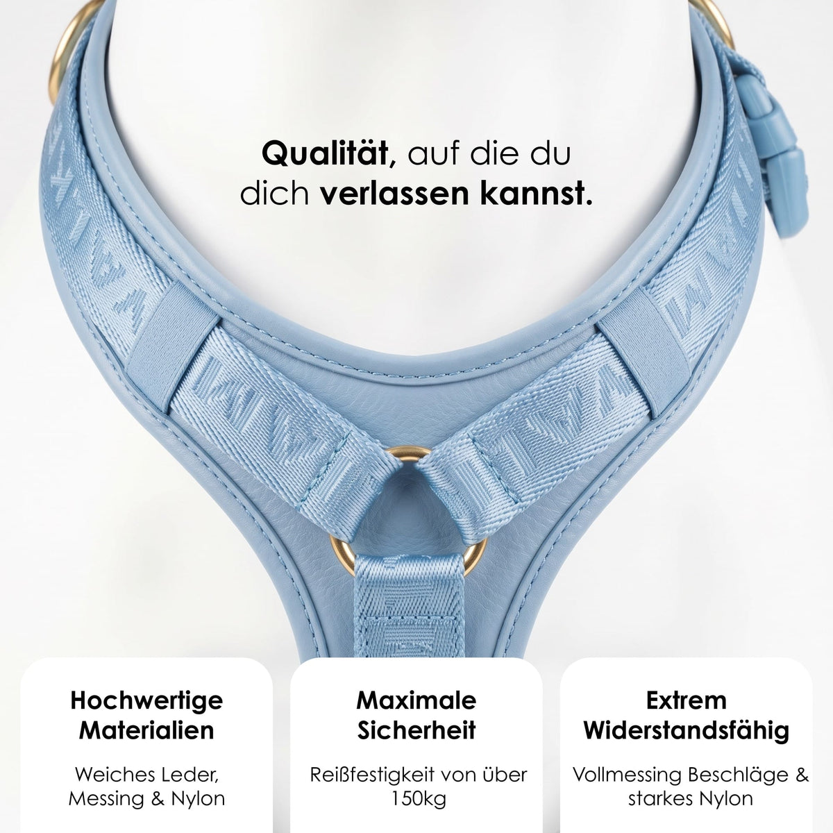William Walker Hochwertiges Leder Y-Hundegeschirr Plain