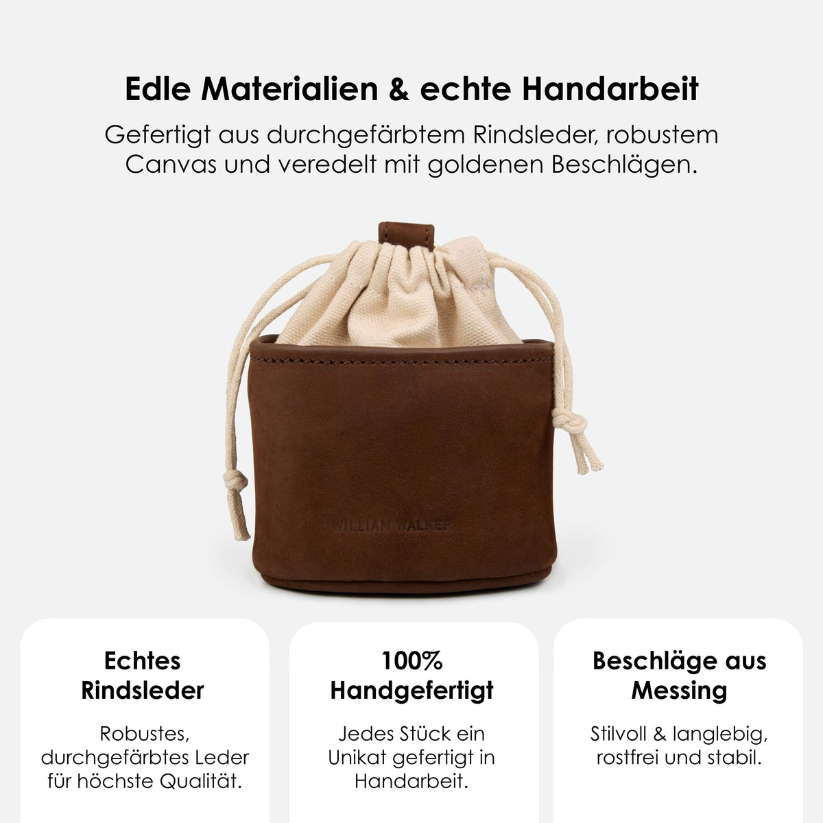 William Walker Sac à friandises en cuir nubuck hydrofuge