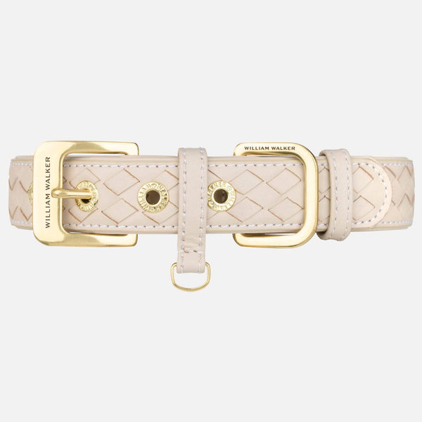 Collar para perros de cuero Prestige Almond (Beige)