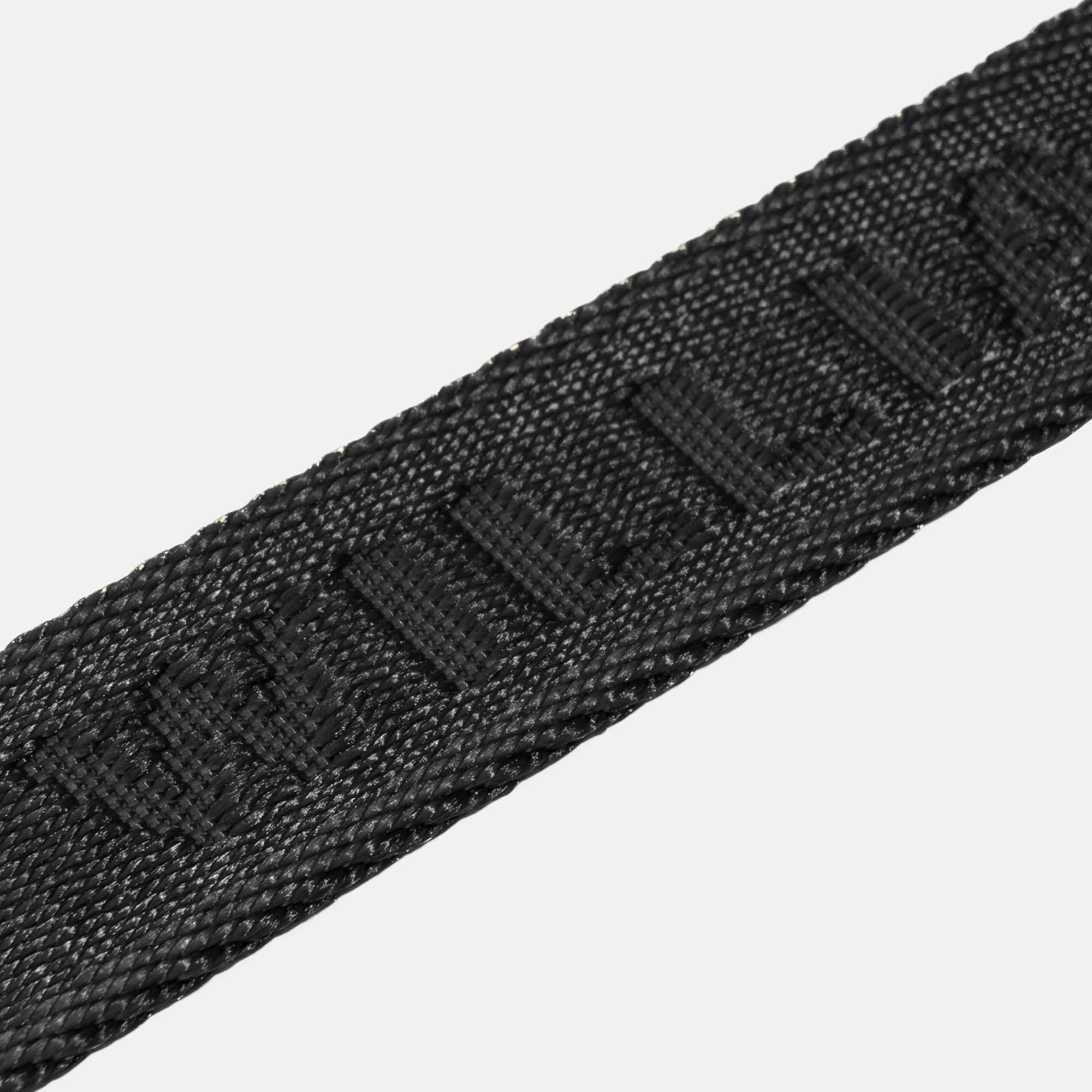 William Walker Jacquard Nylon Hundehalsband Nero (schwarz)