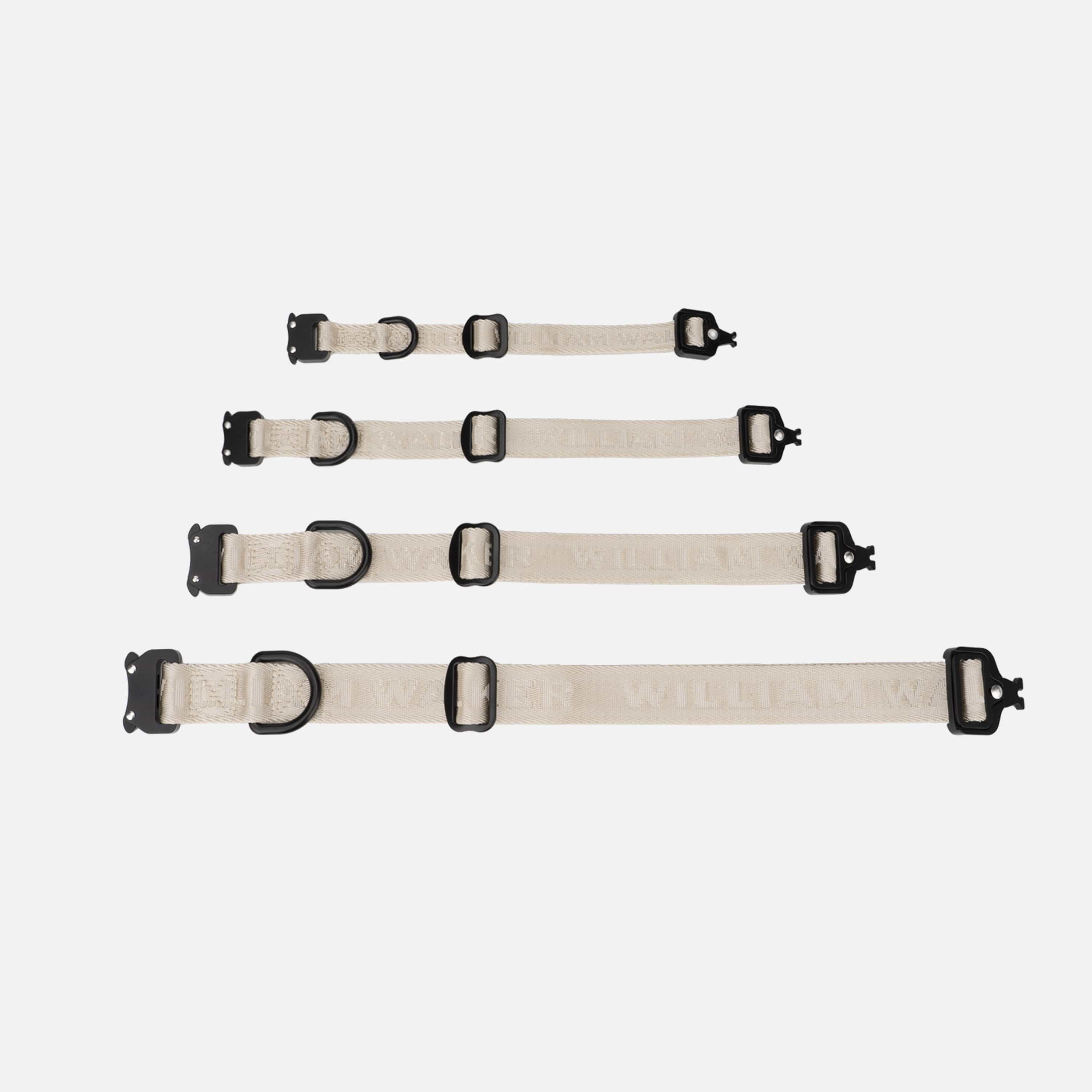 William Walker Jacquard Nylon Hundehalsband Sand (beige)