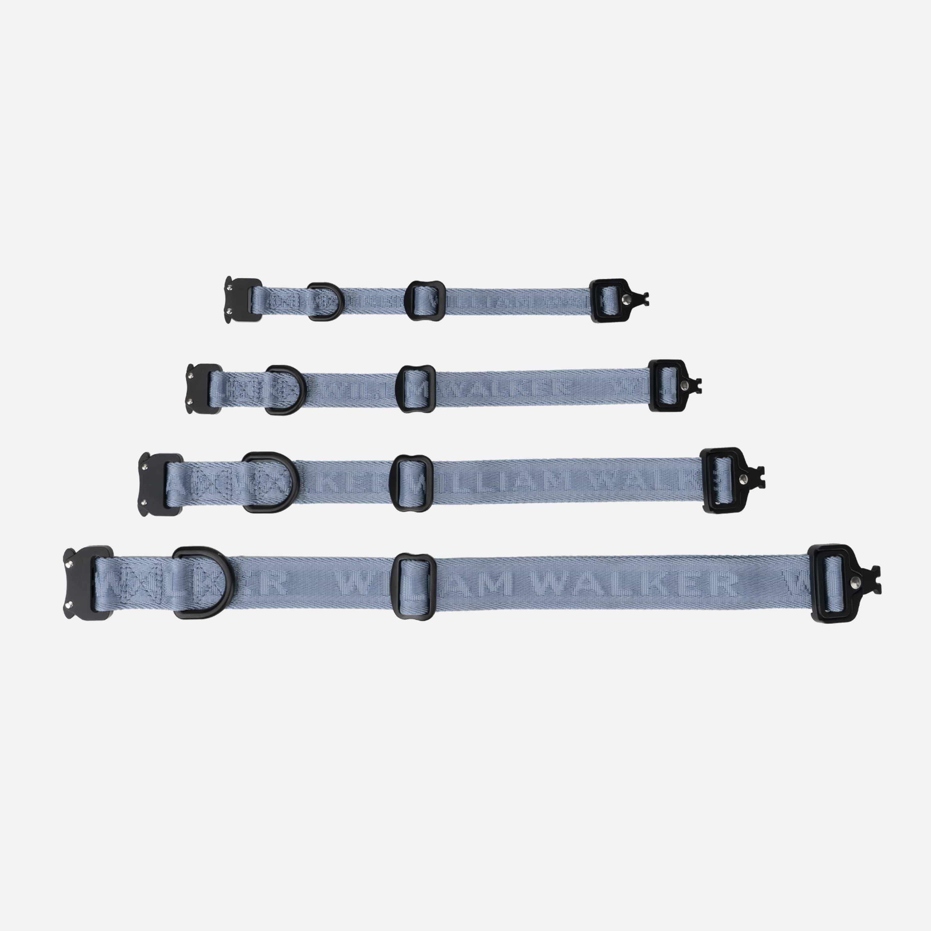 William Walker Jacquard Nylon Hundehalsband Sky (blau)